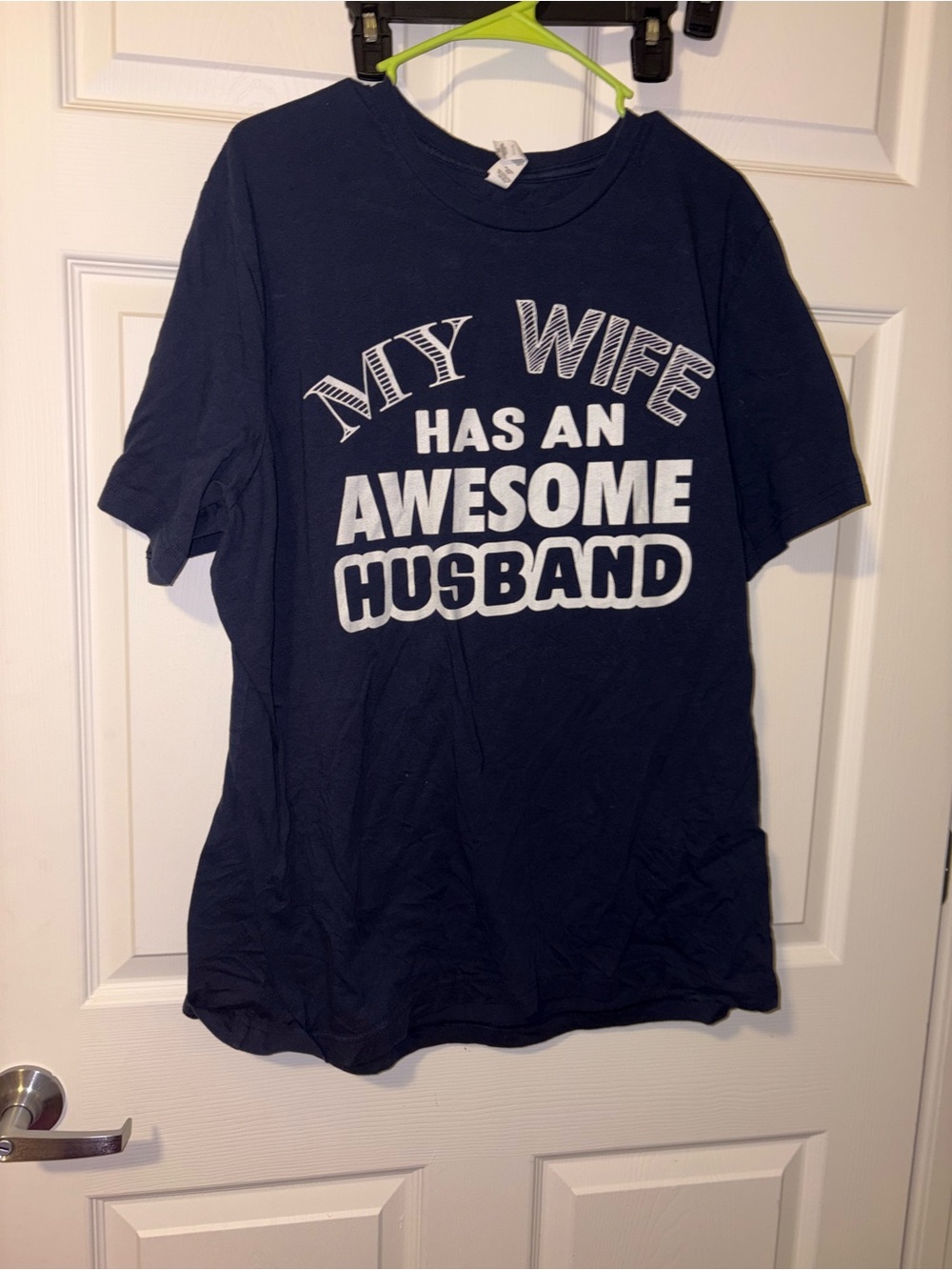 Navy Short-Sleeve Graphic Tee - My Wife Has An Awesome Husband
